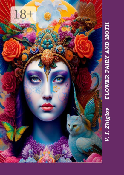 Flower fairy and moth. Fairy tale for children and adults