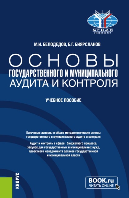 Основы государственного и муниципального аудита и контроля. (Бакалавриат, Магистратура). Учебное пособие.
