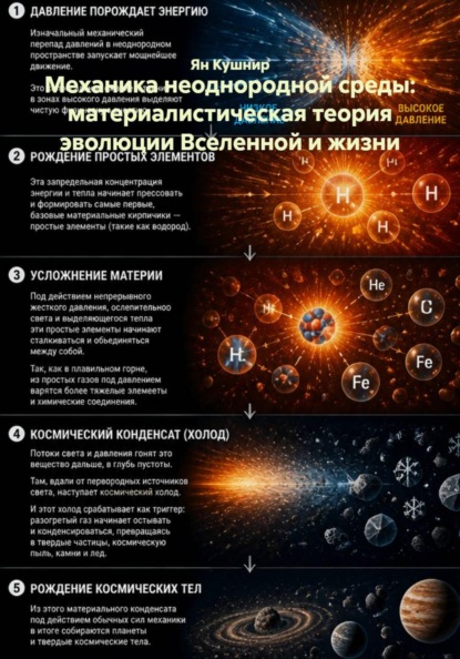 МЕХАНИКА НЕОДНОРОДНОЙ СРЕДЫ: МАТЕРИАЛИСТИЧЕСКАЯ ТЕОРИЯ ЭВОЛЮЦИИ ВСЕЛЕННОЙ И ЖИЗНИ