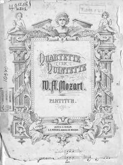 Quartette und Quintette v. W. A. Mozart
