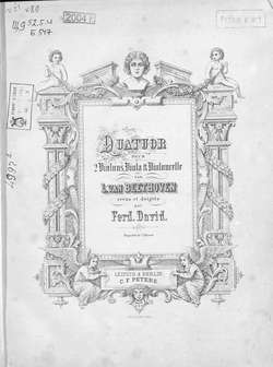Quatuor pour 2 violons, viola et violoncelle par L. van Beethoven