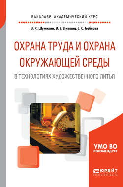 Охрана труда и охрана окружающей среды в технологиях художественного литья. Учебное пособие для академического бакалавриата