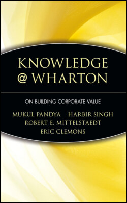 Knowledge@Wharton. On Building Corporate Value