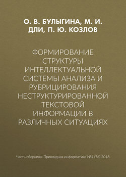 Формирование структуры интеллектуальной системы анализа и рубрицирования неструктурированной текстовой информации в различных ситуациях