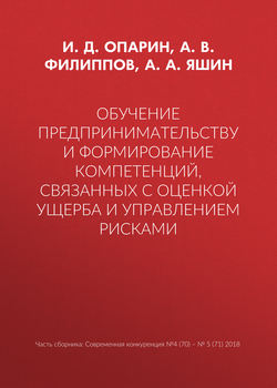 Обучение предпринимательству и формирование компетенций, связанных с оценкой ущерба и управлением рисками