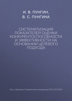 Систематизация показателей оценки конкурентоспособности и эффективности на основании целевого подхода