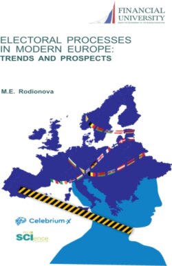 Electoral processes in modern Europe: trends and prospects. (Аспирантура, Бакалавриат, Магистратура). Монография.