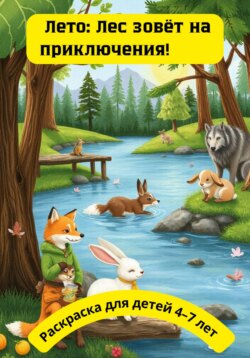 Лето: Лес зовёт на приключения, Раскраска для детей 4- лет