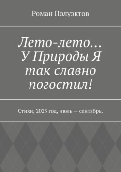 Лето-лето… У Природы Я так славно погостил! Стихи, 2025 год, июль – сентябрь.