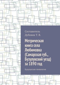Метрическая книга села Любимовка (Самарская губерния, Бузулукский уезд) за 1890 год. Бузулукская генеалогия