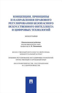 Концепции, принципы и направления правового регулирования безопасного искусственного интеллекта и цифровых технологий. Монография