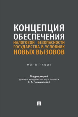 Концепция обеспечения налоговой безопасности государства в условиях новых вызовов. Монография