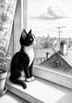 Котик Ляпа исследует мир