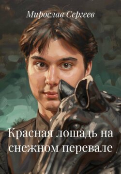 Красная лошадь на снежном перевале