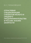 Отраслевая специализация субъектов малого и среднего предпринимательства в России: анализ занятости