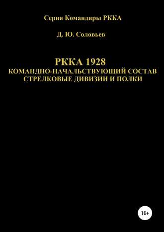 РККА 1928 командно-начальствующий состав стрелковые дивизии и полки