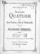 Deuxieme Quatuor pour deux Violons, Alto et Violoncelle