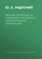 Факторы, влияющие на конкурентоспособность образовательной организации