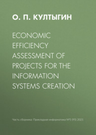 Economic efficiency assessment of projects for the information systems creation