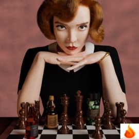 Художественная книга: \"Ход королевы Уолтер Тевис\". Стоит ли читать книгу про шахматы?