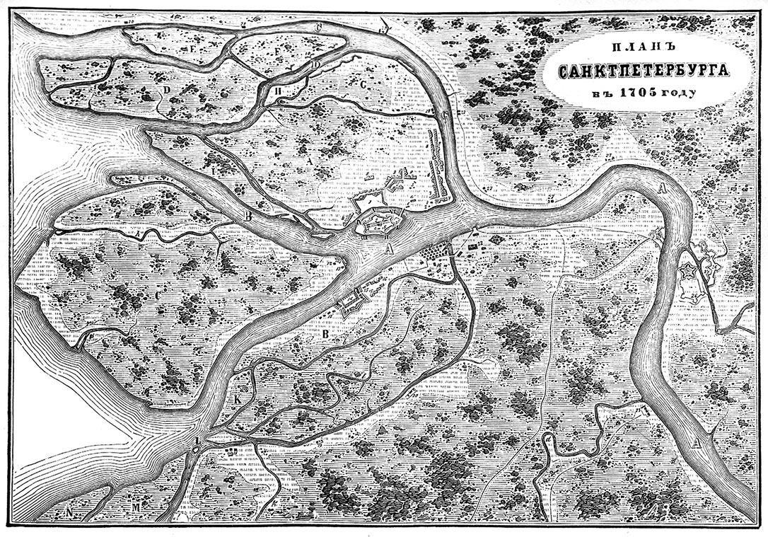 Карта санкт петербурга 1700 года