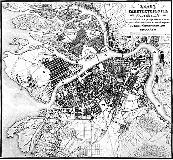 Карта спб 18 века